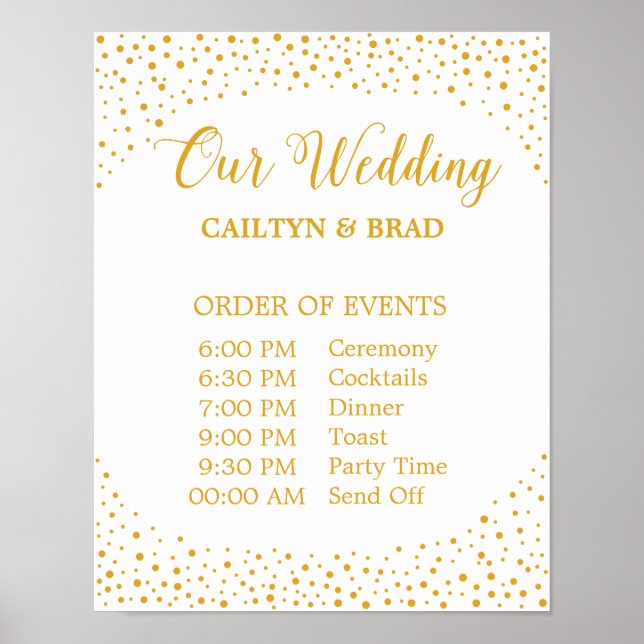 Poster Panneau mariage - Calendrier Confetti - Panneau Ma (Devant)