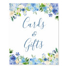 Panneau Mariage Cartes et Cadeaux Blue Hydrangea F