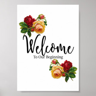 Poster Panneau Mariage d'accueil
