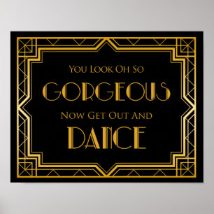 Poster Panneau mariage - Dance Floor Gatsby Mariage