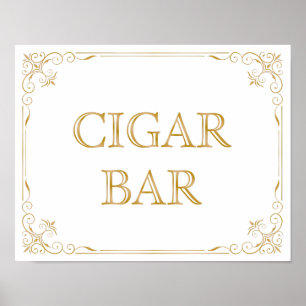 Poster Panneau Mariage de la barre de cigares   Calligrap