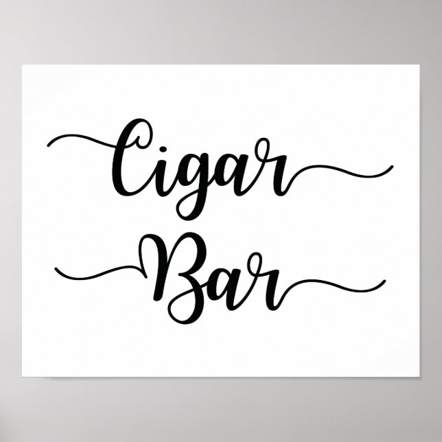 Poster Panneau Mariage de la barre de cigares | Calligrap (Devant)