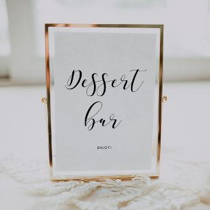 Poster Panneau mariage de la barre de dessert