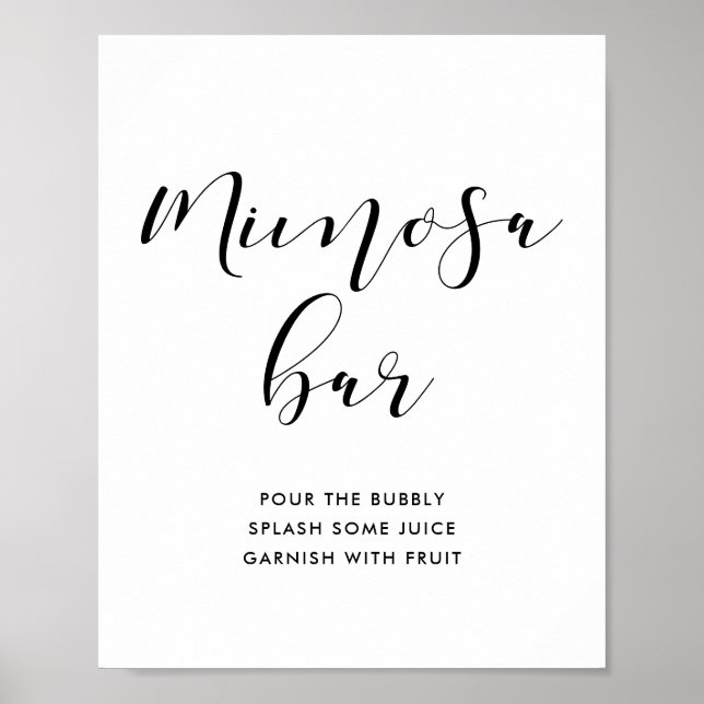 Poster Panneau mariage de la barre de Mimosa (Devant)