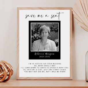 Poster Panneau Mariage de la photo moderne Sauvons un siè