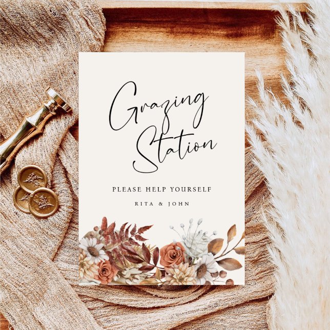 Poster Panneau Mariage de la station de pâturage Boho Cre (Créateur téléchargé)
