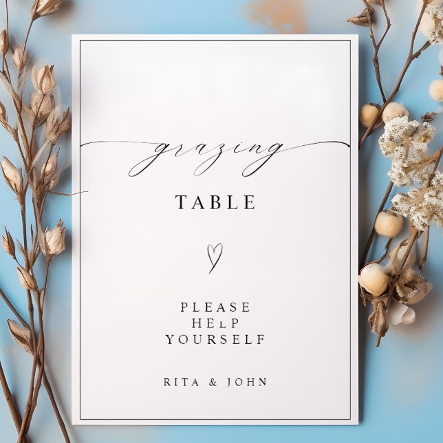 Poster Panneau Mariage de la table de Graissage minimalis (Créateur téléchargé)