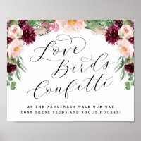 Panneau Mariage de semence Inséparable floral Ador