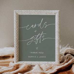 Poster Panneau Mariage des cartes et cadeaux SAGE