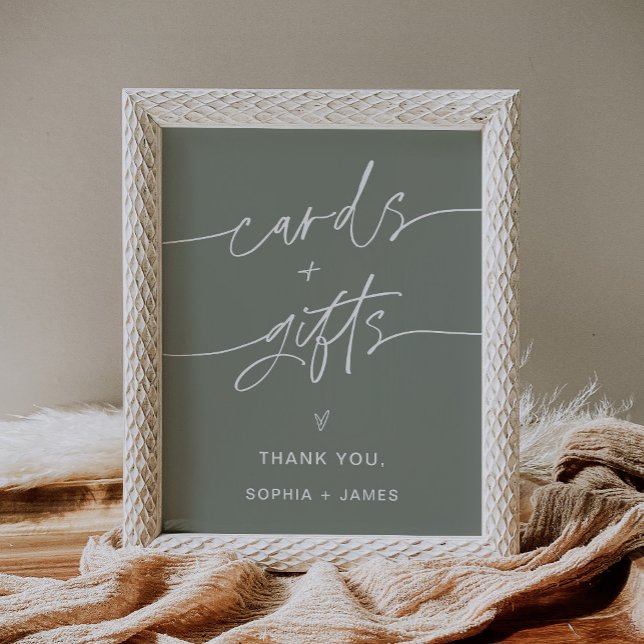 Poster Panneau Mariage des cartes et cadeaux SAGE (Créateur téléchargé)
