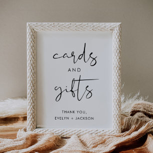 Poster Panneau Mariage des cartes et cadeaux STELLA