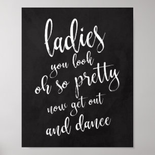 Poster Panneau Mariage femme salle de bain 8x10