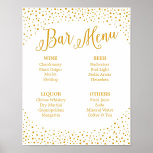 Poster Panneau mariage - Menu Confetti Panneau Mariage
