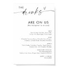 Panneau Mariage minimaliste à barre ouverte | Pann