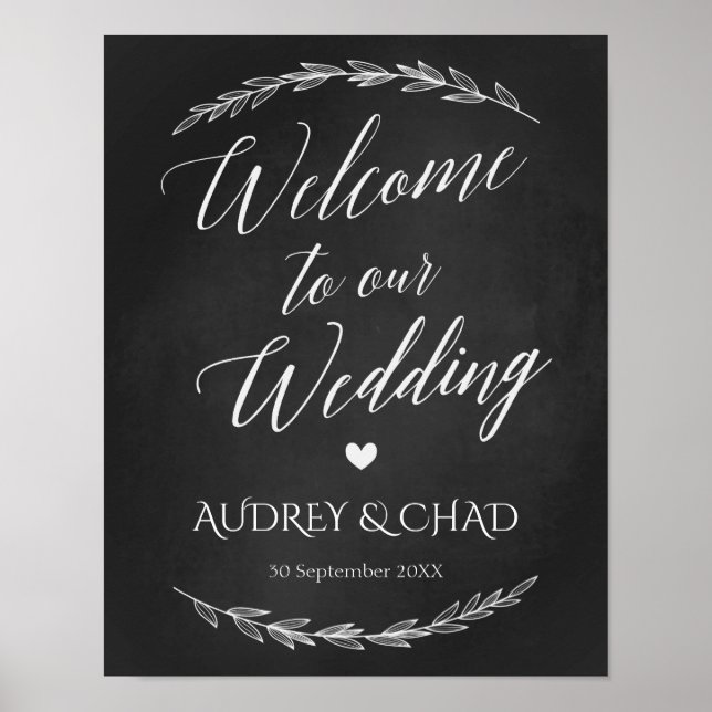 Poster Panneau mariage - Panneau de signalisation de bien (Devant)