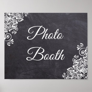 Poster Panneau mariage Photo Booth Chalkboard Look