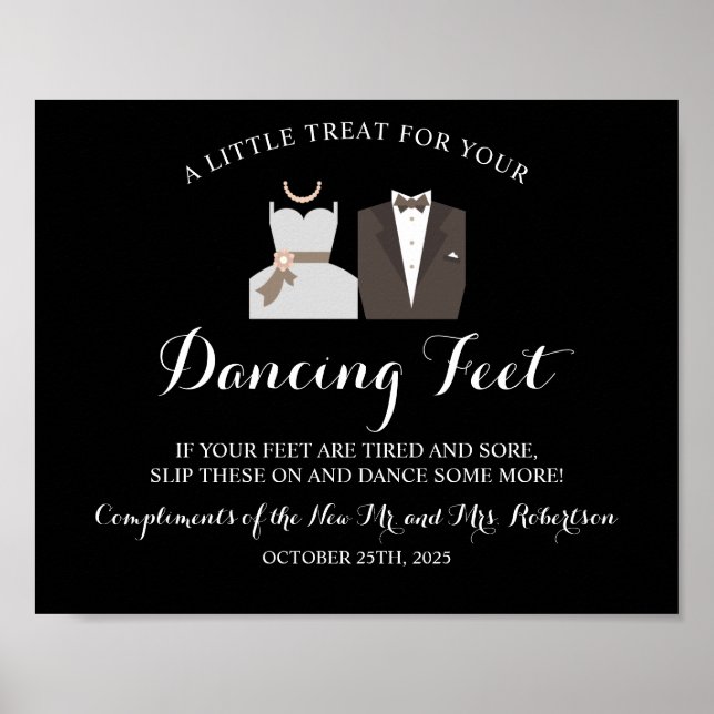 Poster Panneau Mariage Pied Pied Pied Pied Pied Pied Flop (Devant)