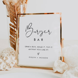 Poster Panneau Mariage STELLA Burger Bar
