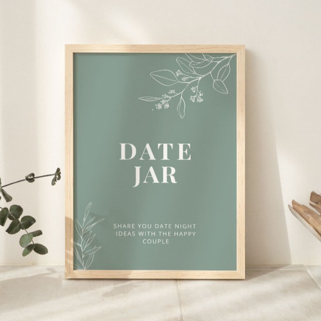 Poster Panneau Mariage vert Jar Sage (Créateur téléchargé)