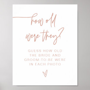 Poster Panneau MARLO Rose Pâle Moderne Quel âge avaient-i