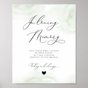 Poster Panneau Mémorial de Mariage à la Mémoire de Eucaly