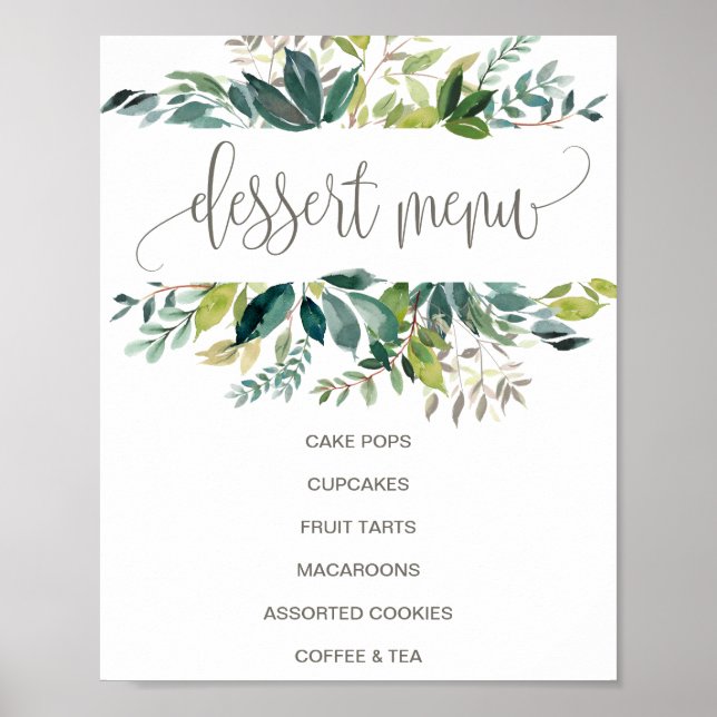 Poster Panneau Menu Folift Dessert (Devant)