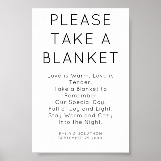 Poster Panneau minimaliste Mariage de couverture (Devant)