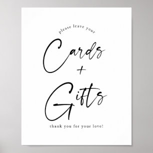 Poster Panneau moderne Cartes et Cadeaux Baby showers