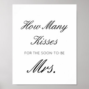 Poster Panneau Modifiable 'Devinez Combien de Bisous pour