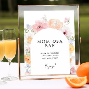 Poster Panneau Moelleux Pastel Floral Arch Momosa Bar