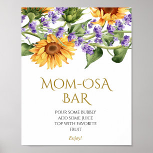 Poster Panneau Momosa Bar Tournesol & Lavander Douche