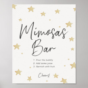 Poster Panneau Moon Stars Baby shower Mimosa Bar