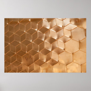Poster Panneau nid d'abeilles Brown