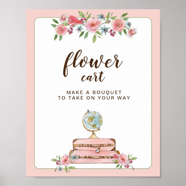 Poster Panneau Panier de fleurs Voyage Panneau douche nup (Devant)