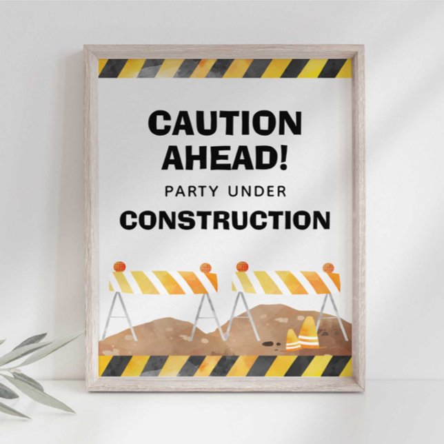 Poster Panneau Parti en construction (Créateur téléchargé)
