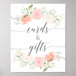Poster Panneau Pastel Blush Cadeaux et Cartes