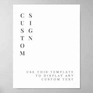 Poster Panneau personnalisable minimaliste vert sauge NIN