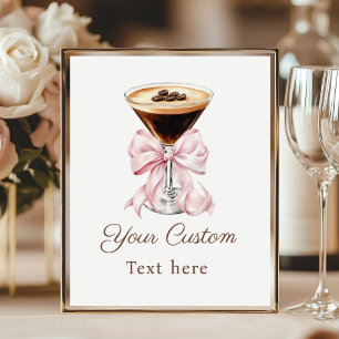 Poster Panneau personnalisé Arc Bow Espresso Martini Rose