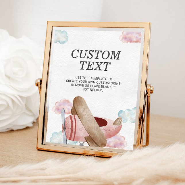 Poster Panneau personnalisé de fête d'anniversaire de l'a (Créateur téléchargé)