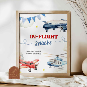 Poster Panneau personnalisé de snacks en vol sur le thème