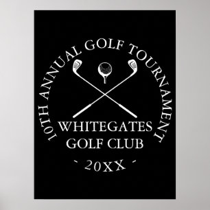 Poster Panneau personnalisé de tournoi de golf
