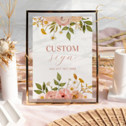 Poster Panneau personnalisé Fleurs Bohèmes