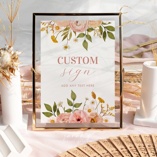 Poster Panneau personnalisé Fleurs Bohèmes (Créateur téléchargé)