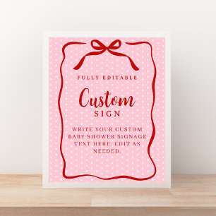 Poster Panneau personnalisé pour Baby Shower Saint-Valent