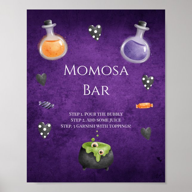 Poster Panneau Petit Boo Halloween Baby shower Momosa Bar (Devant)