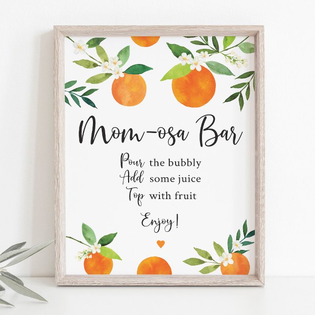 Poster Panneau Petit Cutie Vert Floral Mimosa Bar (Créateur téléchargé)