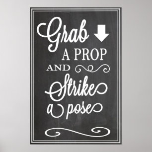 Poster Panneau photo Chalkboard pour les accessoires
