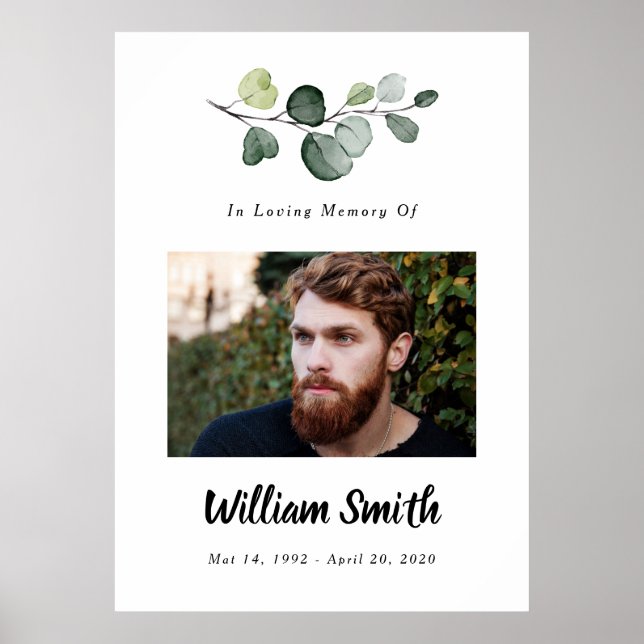 Poster Panneau Photo, Panneau Célébration De Vie (Devant)