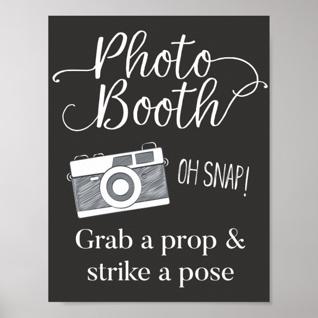 Poster Panneau Photobooth, Prenez un Accessoire et Prenez (Devant)