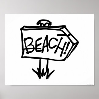 Poster Panneau plage
